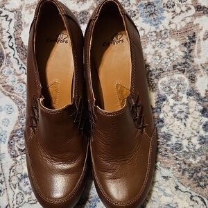 Comfort Dark Brown Leather Clogs